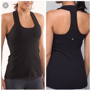 Lululemon scoop neck T back mesh top